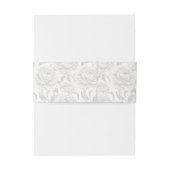 Crest Monogram Bord Taupe Wedding Uitnodigingen Wikkel (Achterkant Voorbeeld)
