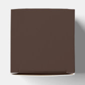 Crest Monogram Chocolade Bruin en Witte Bruiloft Bedankdoosjes (Bovenkant)