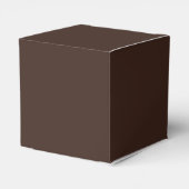 Crest Monogram Chocolade Bruin en Witte Bruiloft Bedankdoosjes (Achterkant)