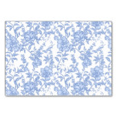 Crest Monogram Delft Blue Floral Script Kaart (Achterkant)