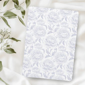 Crest Monogram Deusty Blue Wedding Invitation Kaart