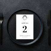 Crest Monogram Franse Coquette Bow Formele bruilof Kaart