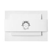  Crest Monogram Franse Victoriaans bruiloft Uitnodigingen Wikkel (Voorkant Voorbeeld)