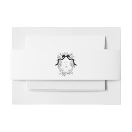  Crest Monogram Franse Victoriaans bruiloft Uitnodigingen Wikkel