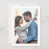 Crest Monogram Huwelijksfoto Save The Date (Achterkant)