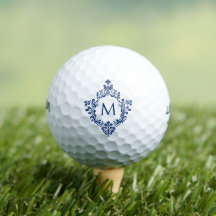 Crest Monogram Koninklijk Blauw Initiaal Elegant V