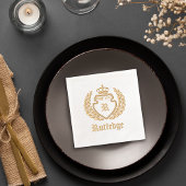  Crest Monogram Kroonkrans vastgesteld Folie Servetten