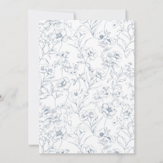 Crest Monogram Logo Botanische Bruiloft Kaart (Achterkant)