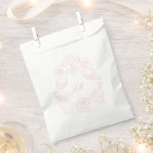 Crest Monogram Marie Antoinette Victoriaans Roze Bedankzakje (Geknipt)