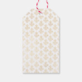 Crest Monogram Ornament Gouden Textuur Bruiloft Lo Cadeaulabel (Achterkant)