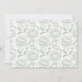 Crest Monogram Sage Green Script Foto Save The Date (Achterkant)