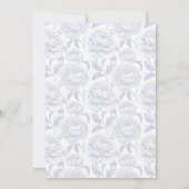 Crest Monogram Stofblauw Schrift Save The Date (Achterkant)