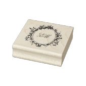 Crest Monogram Victoriaans Botanische Bruiloft Log Rubberstempel (Stempel)