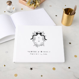 Crest Monogram Victoriaans Franse bruiloft Gastenboek