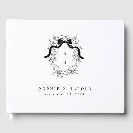 Crest Monogram Victoriaans  Franse bruiloft Gastenboek