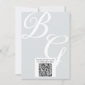 Crest Monogram wedding QR-code photo album Bedankkaart (Achterkant)
