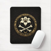 Crest Mouse Pad | Dark Academia Lily & Bones Muismat (Met muis)