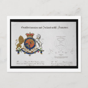Crest of the King of the United Kingdom of Great B Briefkaart