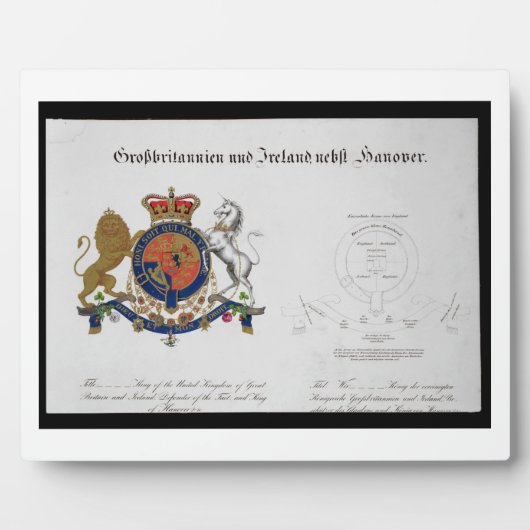 Crest of the King of the United Kingdom of Great B Fotoplaat (Voorkant)