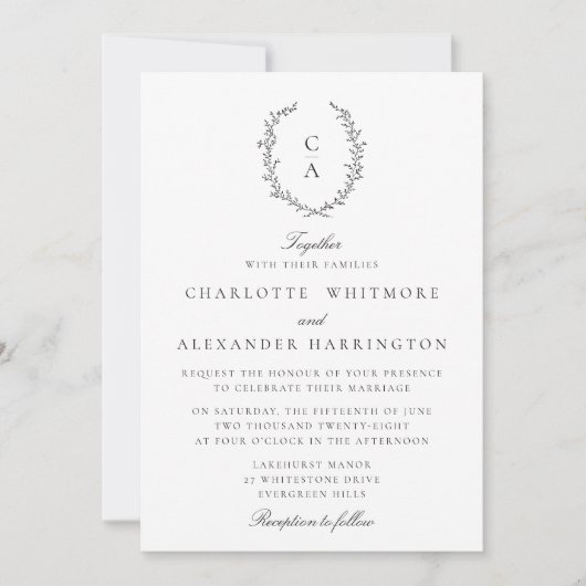 Crest,  Old Money Aesthetic, transparent backgroud Kaart (Voorkant)