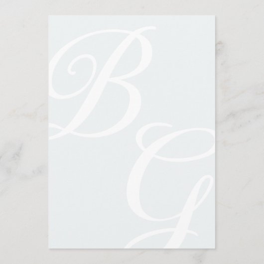  Crest oversized elegante monogram bruiloft Menu (Achterkant)