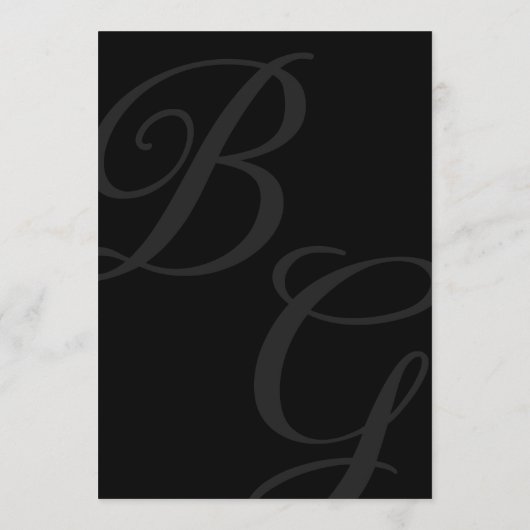 Crest oversized elegante monogram bruiloft Menu (Achterkant)