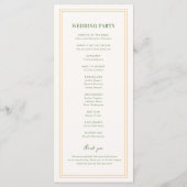 Crest Palm Tree Monogram Trouwprogramma in Tropisc Menu (Achterkant)