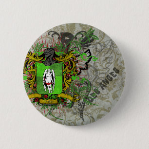 Crest & Patroon Ronde Button 5,7 Cm