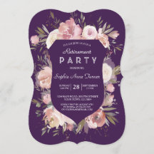 Crest Peach Peonies Paars Pink Retirement Party