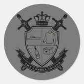 Crest Ronde Sticker (Voorkant)