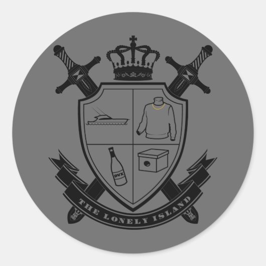 Crest Ronde Sticker (Voorkant)