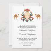 Crest Royal Camel Indiase Hindoe bruiloft Kaart (Voorkant)