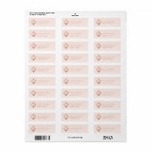 Crest Roze Roze Goud Antieke Trouw Monogram Etiket (Full Sheet)
