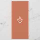 Crest Terracotta Trouw Monogram Vintage Bruin Menu (Achterkant)