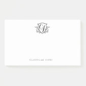 Crest van aangepast paar schrijfmonogram post-it® notes (Voorkant)