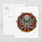 CREST van Cthulu Briefkaart (Voorkant / Achterkant)