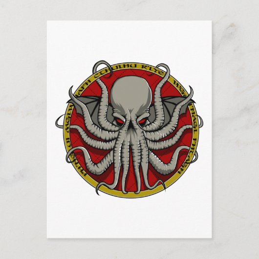 CREST van Cthulu Briefkaart (Voorkant)