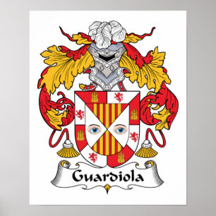 Crest van de familie Guardiola Poster