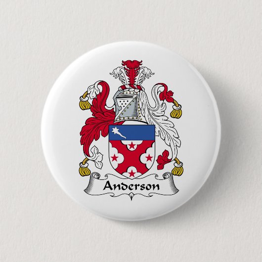 CREST van de Familie van Anderson Ronde Button 5,7 Cm (Voorkant)
