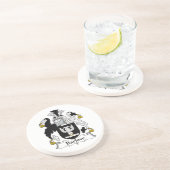 CREST van de Familie van Barlow Zandsteen Onderzetter (Zijkant)