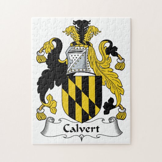 CREST van de Familie van Calvert Legpuzzel (Verticaal)