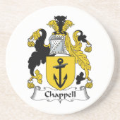 CREST van de Familie van Chappell Zandsteen Onderzetter (Voorkant)