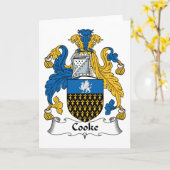 CREST van de Familie van Cooke Kaart (Gele Bloem)