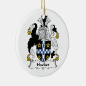 CREST van de Familie van de hakker Keramisch Ornament (Rechts)
