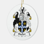 CREST van de Familie van de hakker Keramisch Ornament (Links)