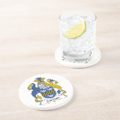 CREST van de Familie van de zager Zandsteen Onderzetter (Zijkant)