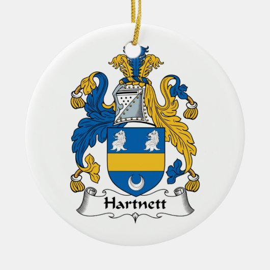 CREST van de Familie van Hartnett Keramisch Ornament (Voorkant)