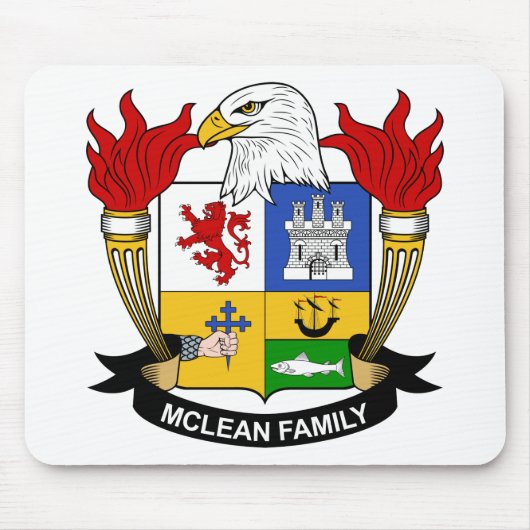 CREST van de Familie van McLean Muismat (Voorkant)
