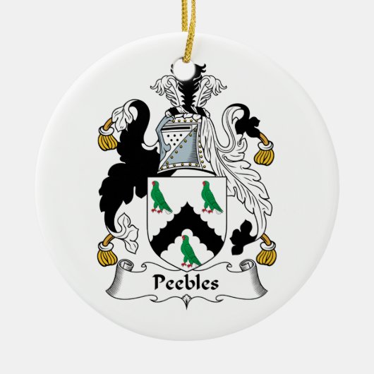 CREST van de Familie van Peebles Keramisch Ornament (Voorkant)