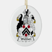 CREST van de Familie van Wickham Keramisch Ornament (Rechts)